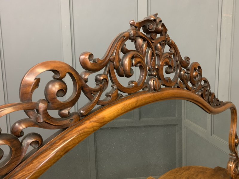 Large Victorian Burr Walnut London Quality Mirror Back Chiffonier - Image 9