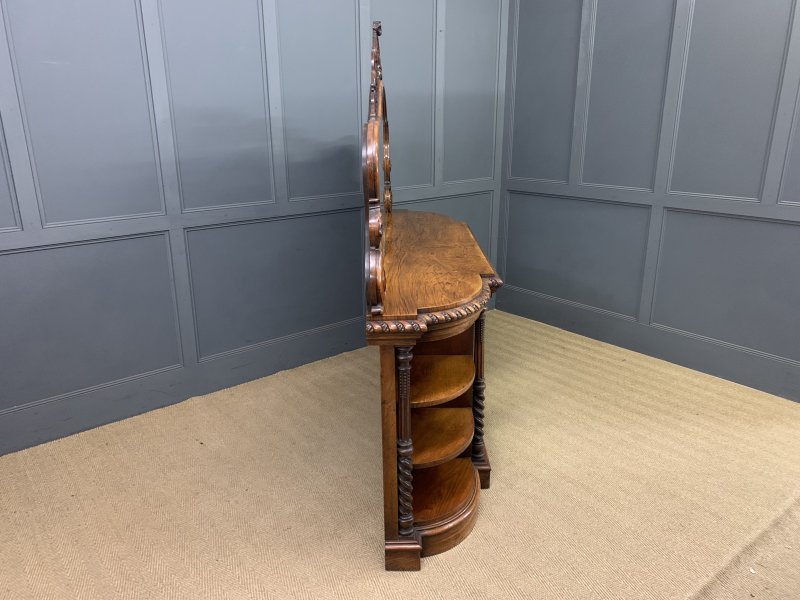 Large Victorian Burr Walnut London Quality Mirror Back Chiffonier - Image 11