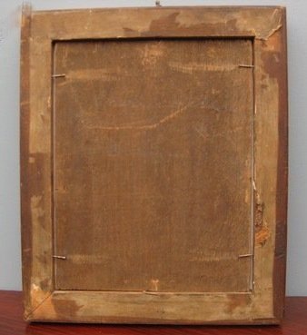 Naive Victorian portrait of a Gentleman on zinc panel - Image 3