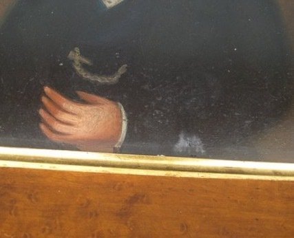 Naive Victorian portrait of a Gentleman on zinc panel - Image 2