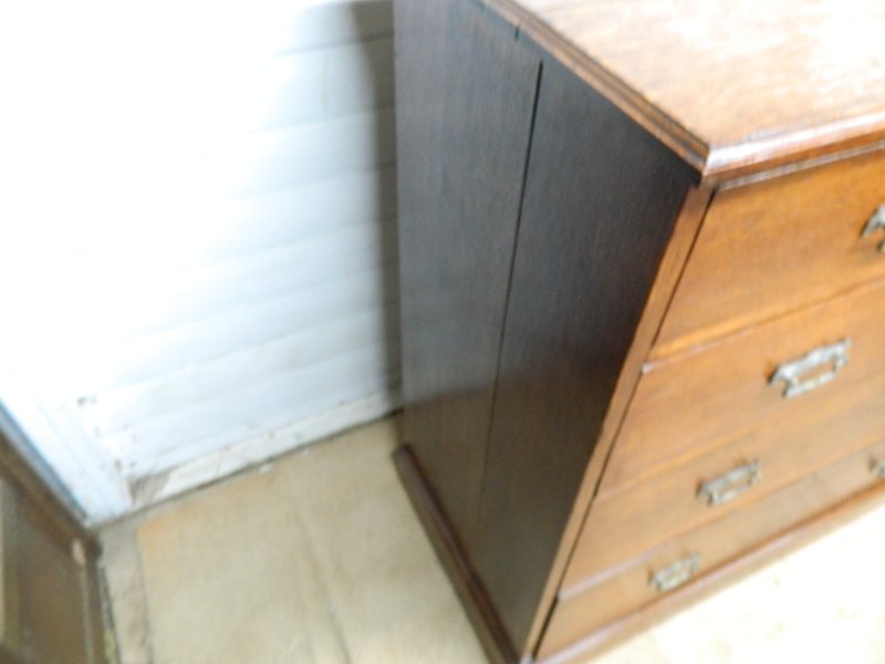 Victorian Solid Oak Chest of Drawers - Image 4