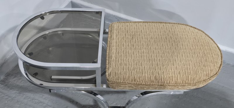 Mid Century Chrome Hall Seat - Image 3