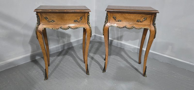 Super Pair French Bedside Lamp Tables - Image 2
