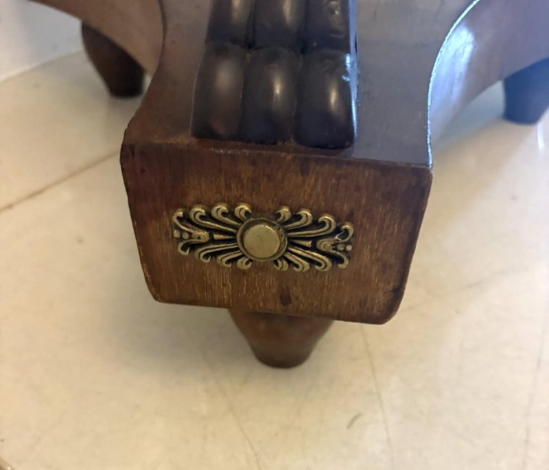 Antique Victorian Specimen Marble Top Centre Table Mahogany Swan Support Side Table - Image 11