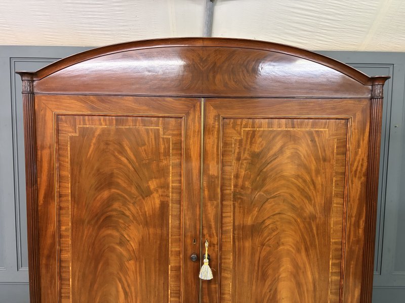 Georgian Inlaid Mahogany Linen Press - Image 2