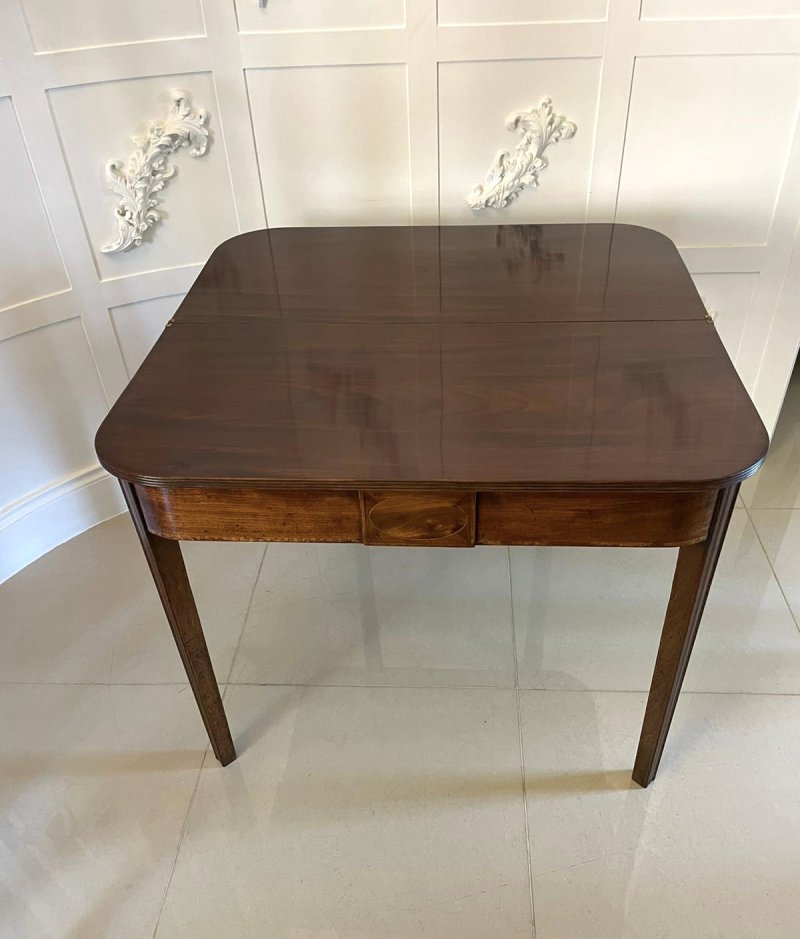 Antique George III Quality Mahogany Tea/Side Table - Image 7