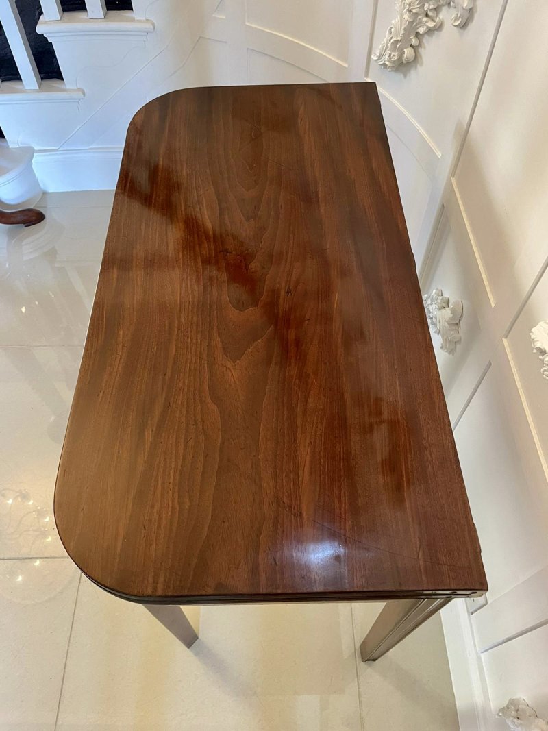 Antique George III Quality Mahogany Tea/Side Table - Image 9