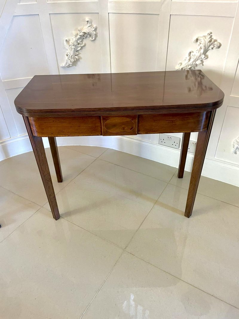 Antique George III Quality Mahogany Tea/Side Table - Image 4