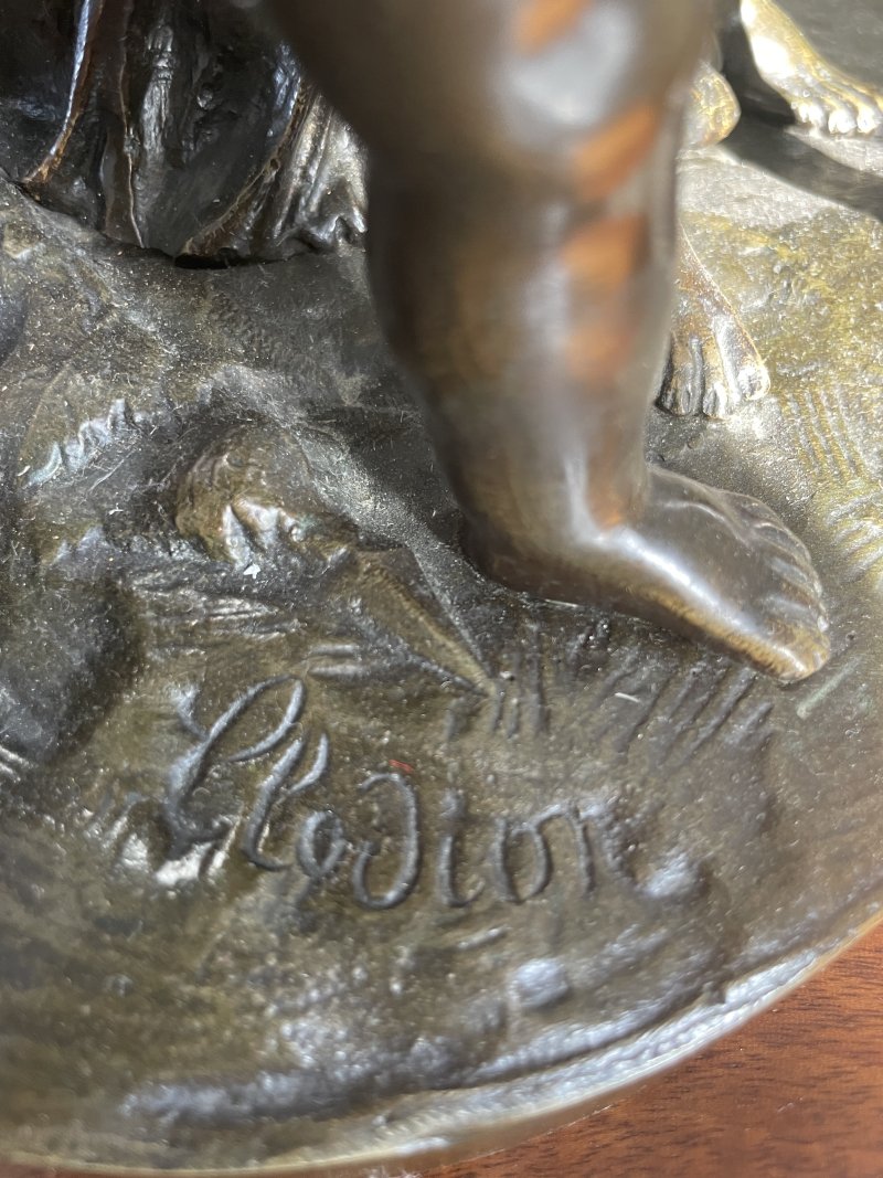 Antique 19th Century Outstanding Quality Bronze Dancing Maidens Statue signed by Clodion - Image 9