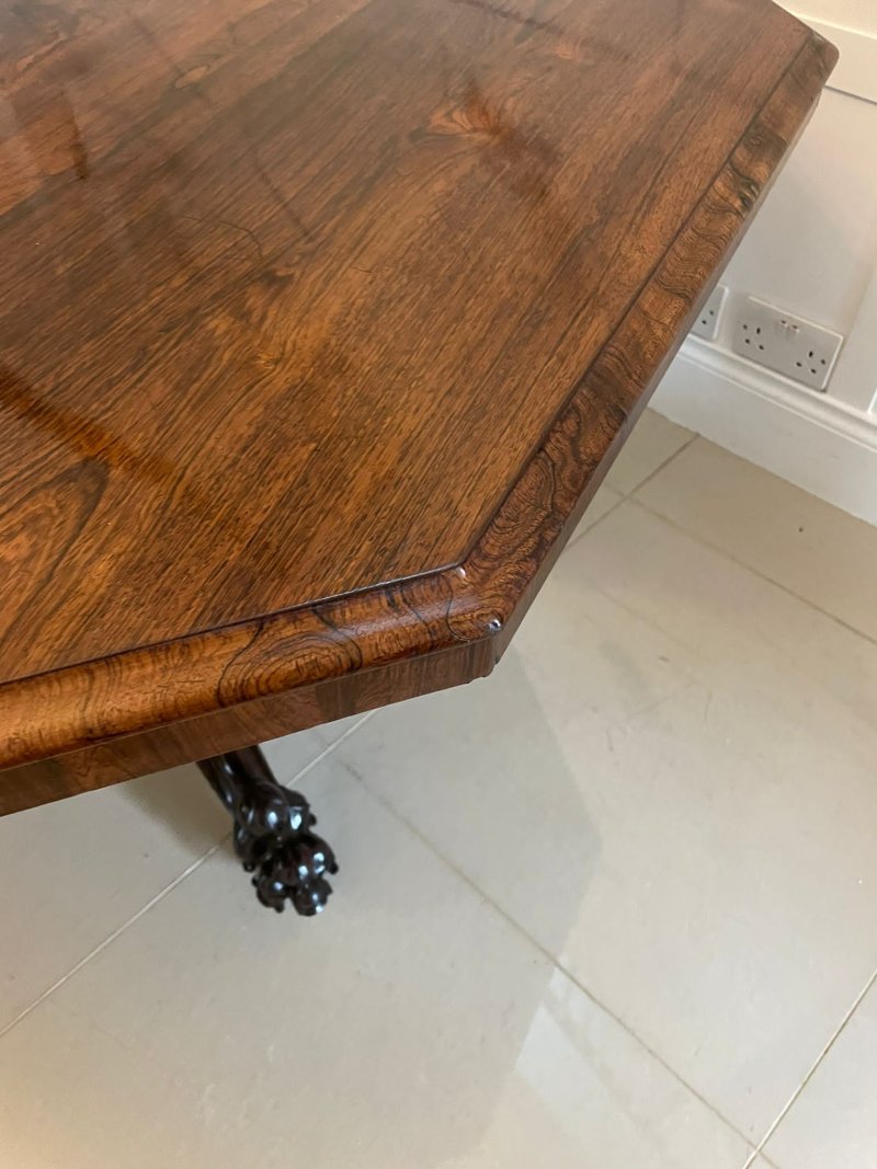 Outstanding Quality Large Antique Early Victorian Rosewood Centre/Dining Table by Gillows - Image 7