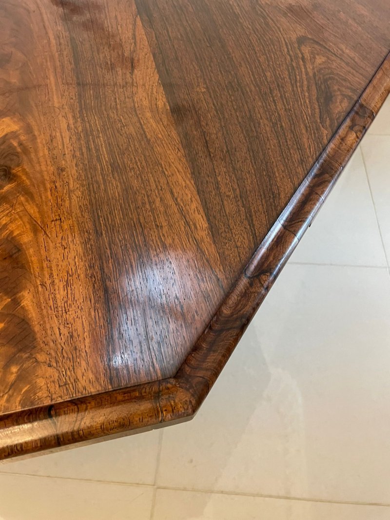 Outstanding Quality Large Antique Early Victorian Rosewood Centre/Dining Table by Gillows - Image 14
