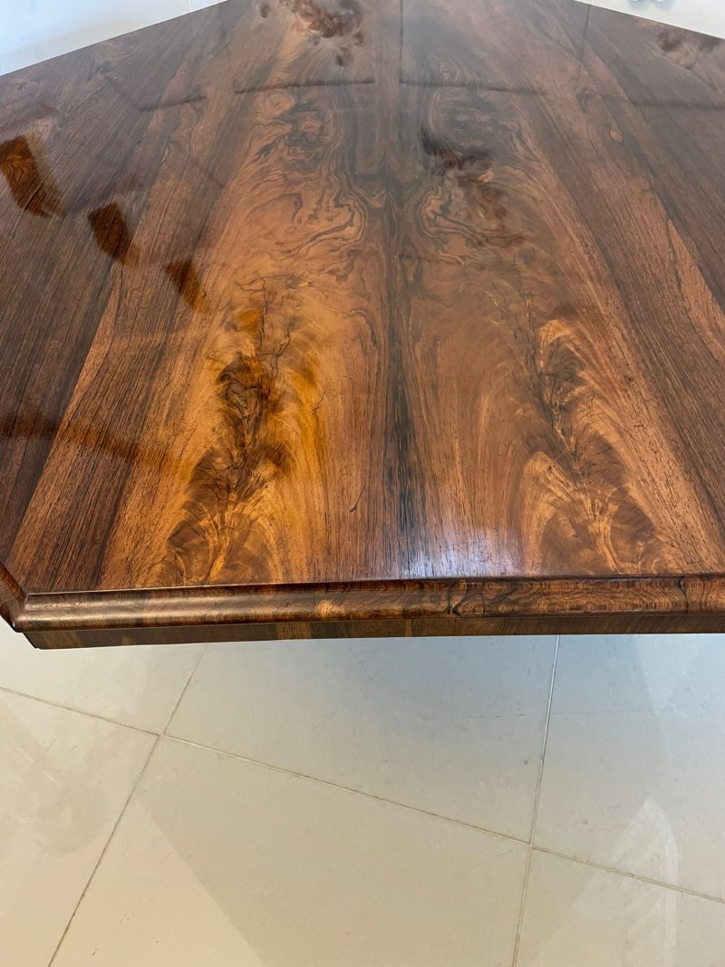 Outstanding Quality Large Antique Early Victorian Rosewood Centre/Dining Table by Gillows - Image 11