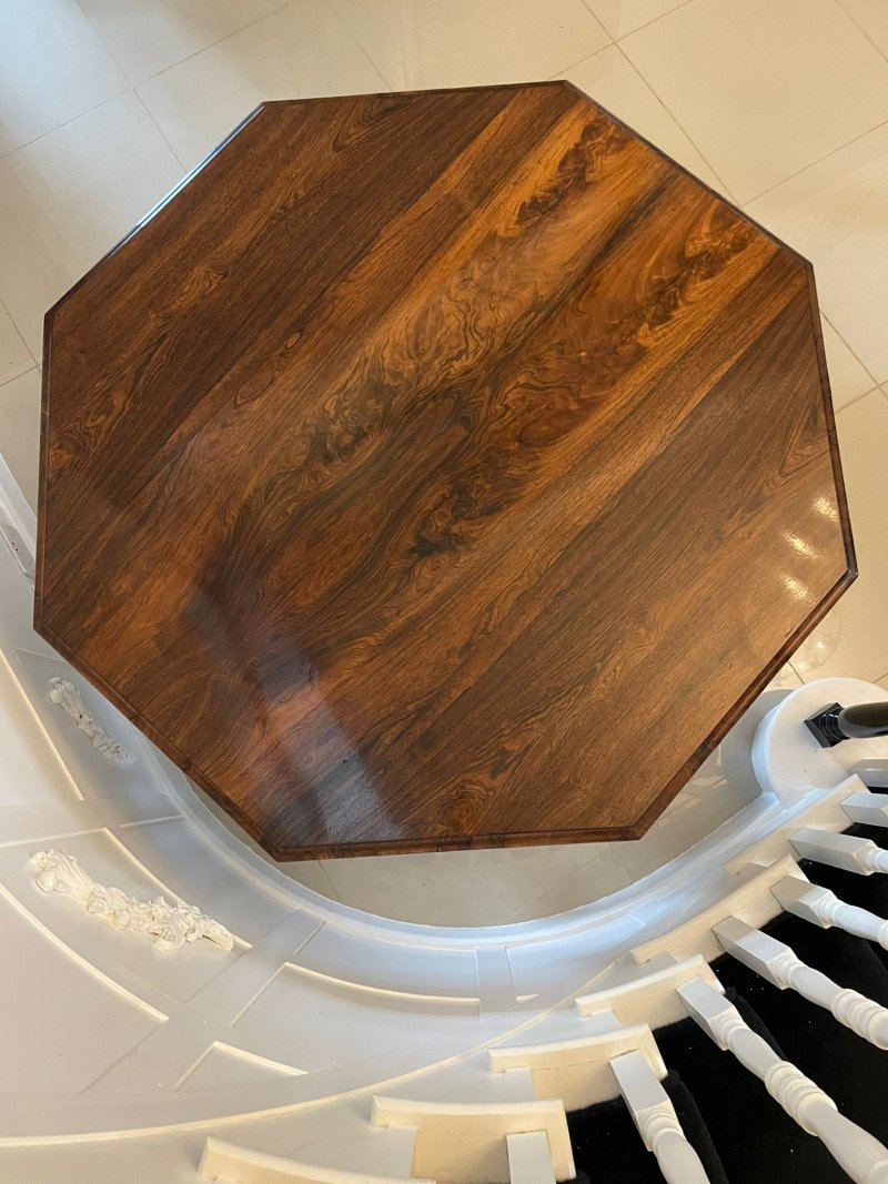 Outstanding Quality Large Antique Early Victorian Rosewood Centre/Dining Table by Gillows - Image 13