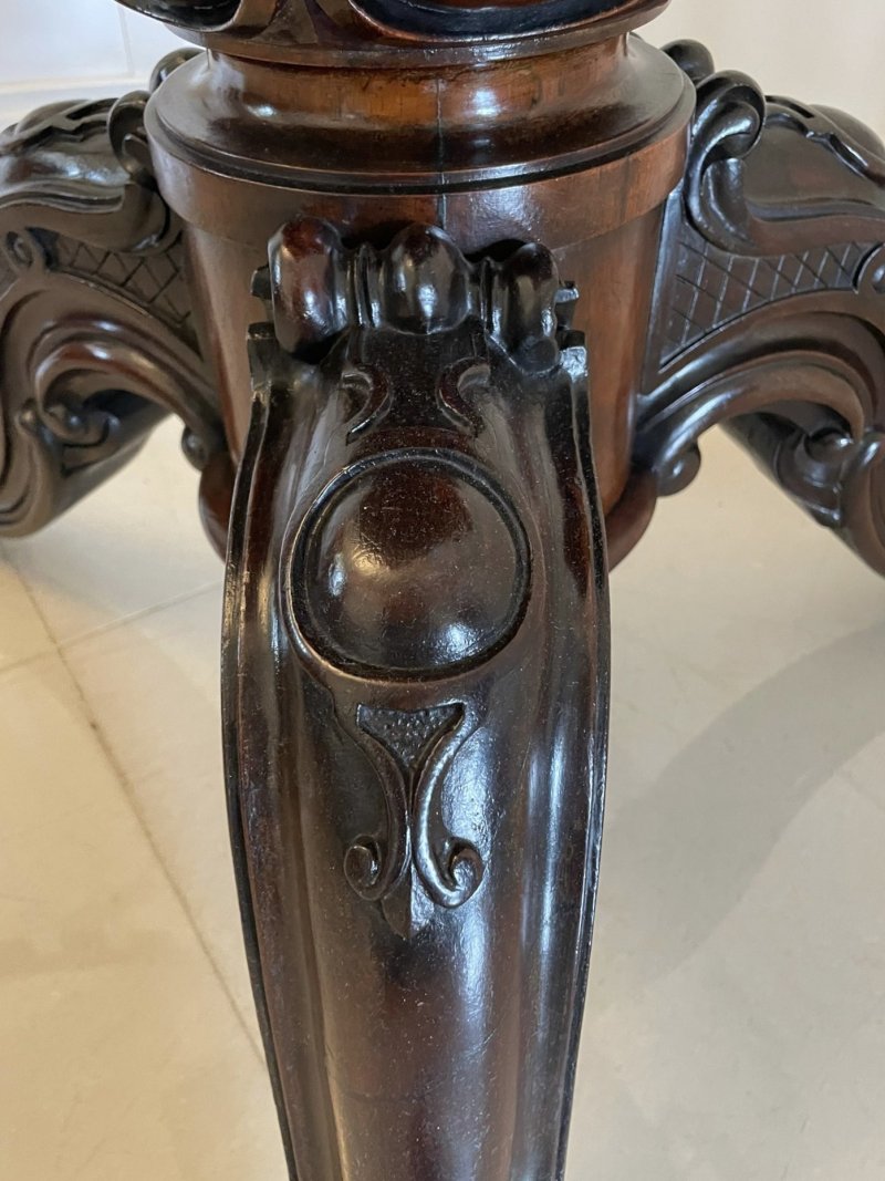 Outstanding Quality Large Antique Early Victorian Rosewood Centre/Dining Table by Gillows - Image 22