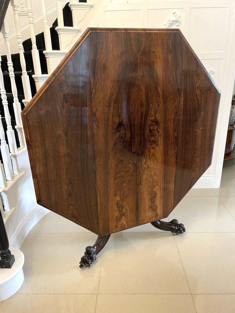 Outstanding Quality Large Antique Early Victorian Rosewood Centre/Dining Table by Gillows - Image 2