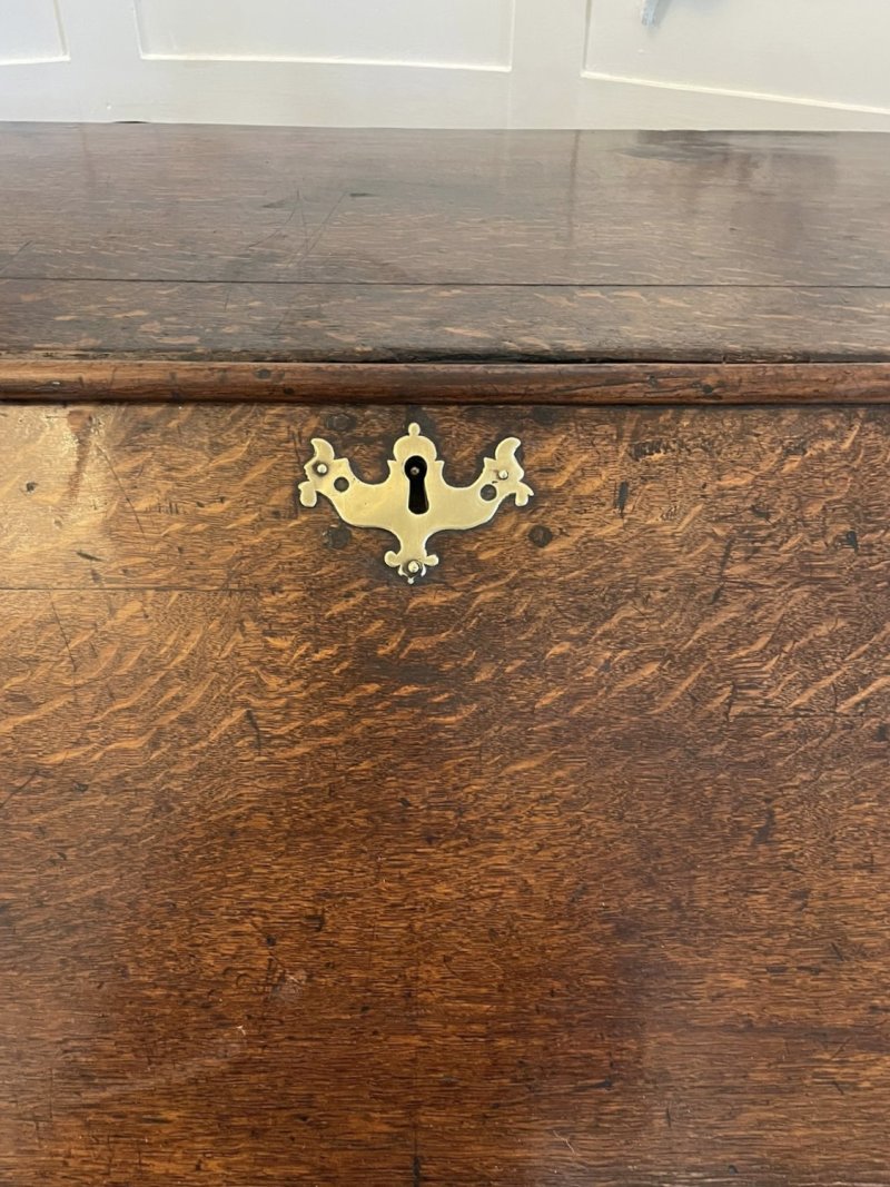 Antique 17th Century Quality Oak Bureau with Outstanding Interior - Image 20