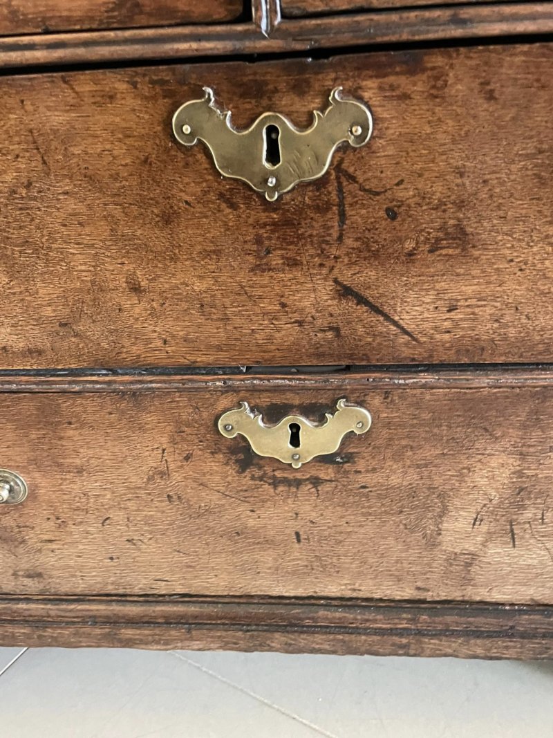 Antique 17th Century Quality Oak Bureau with Outstanding Interior - Image 30