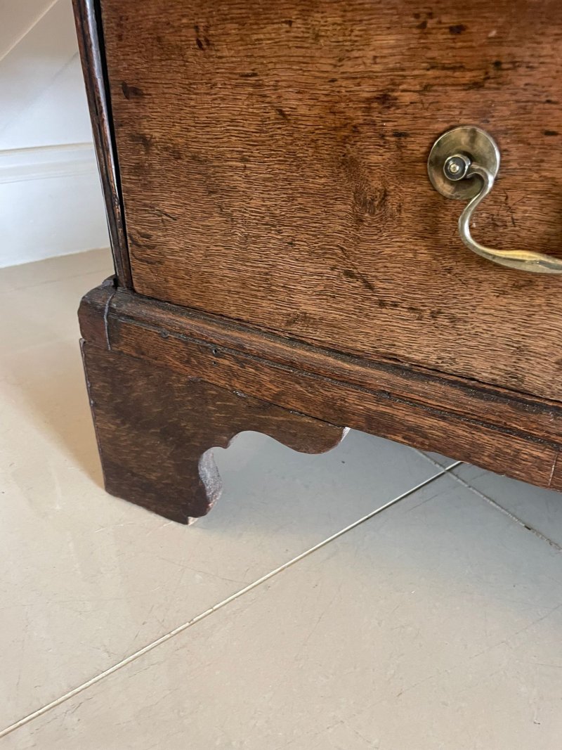 Antique 17th Century Quality Oak Bureau with Outstanding Interior - Image 31
