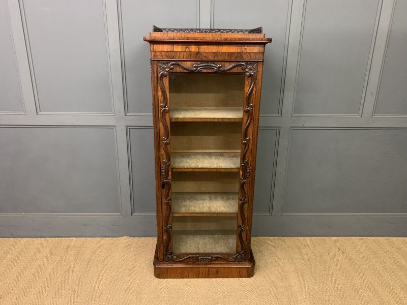 Victorian Rosewood Bookcase Cabinet by James Winter - Image 9