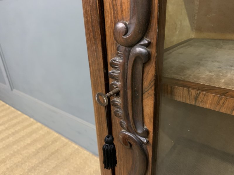 Victorian Rosewood Bookcase Cabinet by James Winter - Image 6