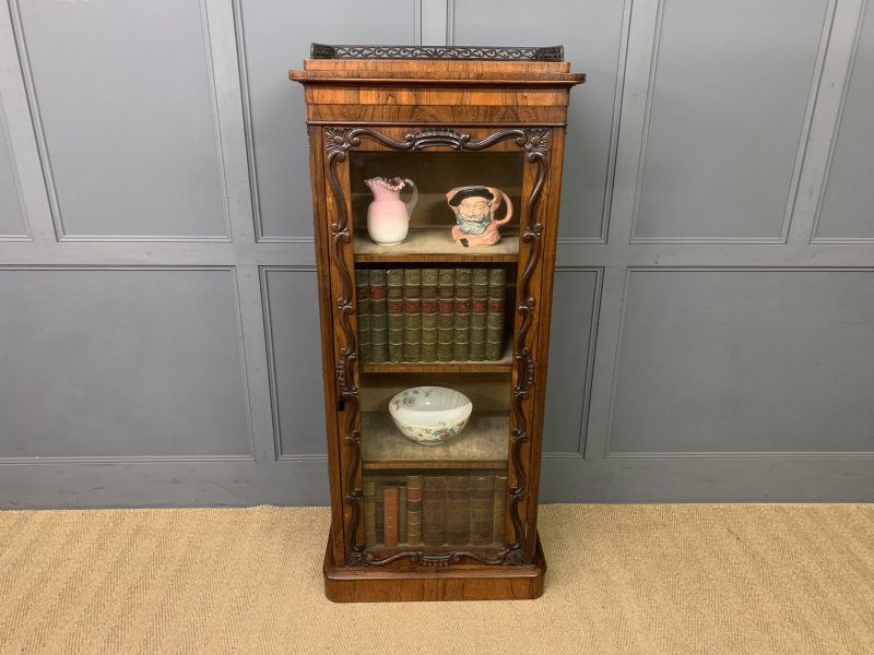 Victorian Rosewood Bookcase Cabinet by James Winter - Image 11