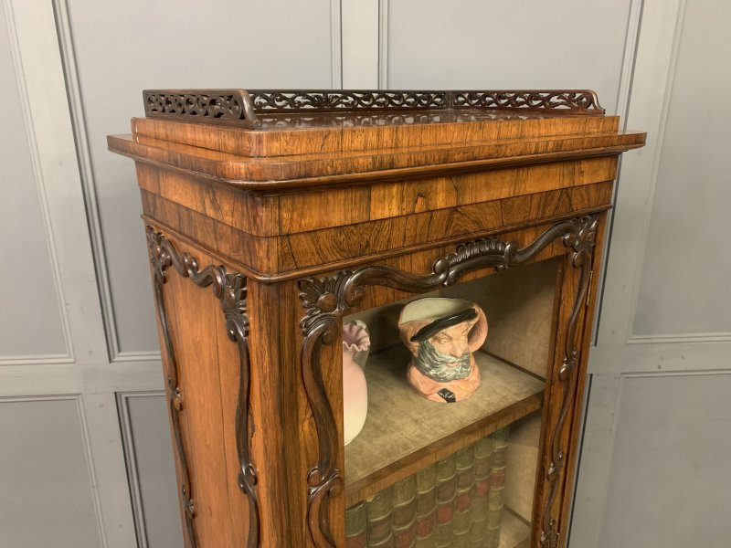 Victorian Rosewood Bookcase Cabinet by James Winter - Image 16