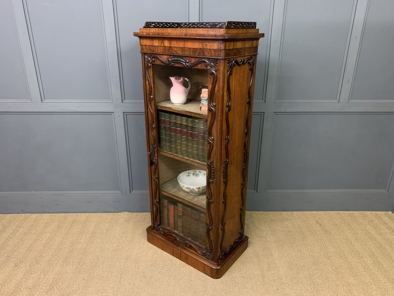 Victorian Rosewood Bookcase Cabinet by James Winter - Image 15