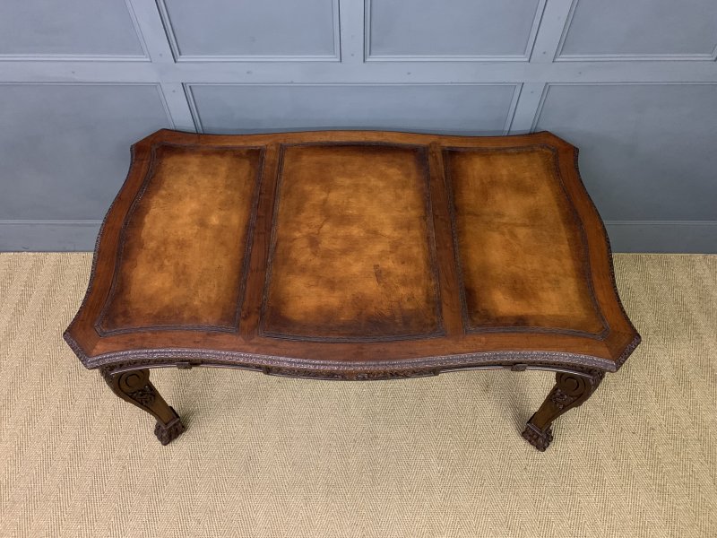 Chippendale Style Carved Mahogany Writing Table - Image 17