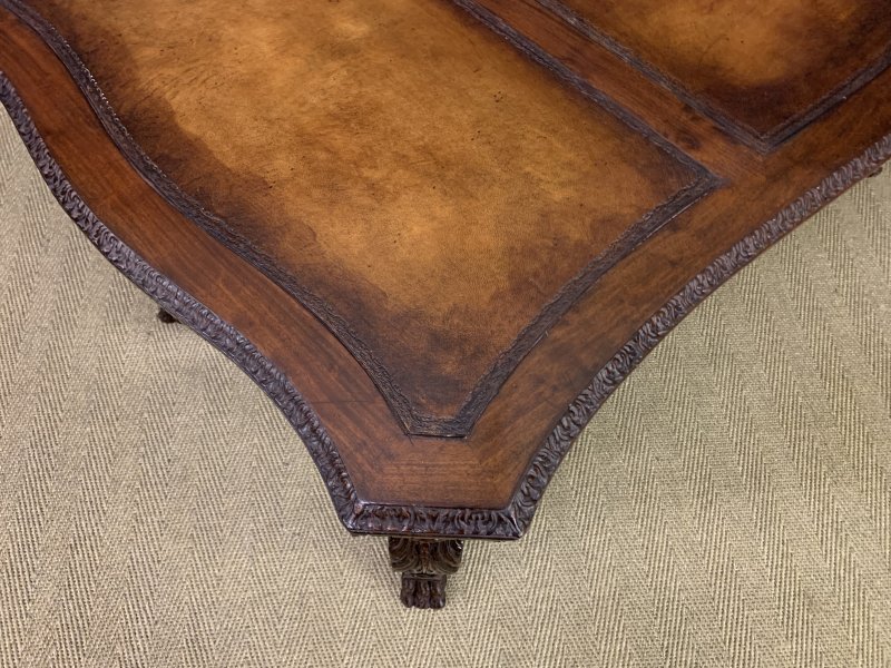 Chippendale Style Carved Mahogany Writing Table - Image 16