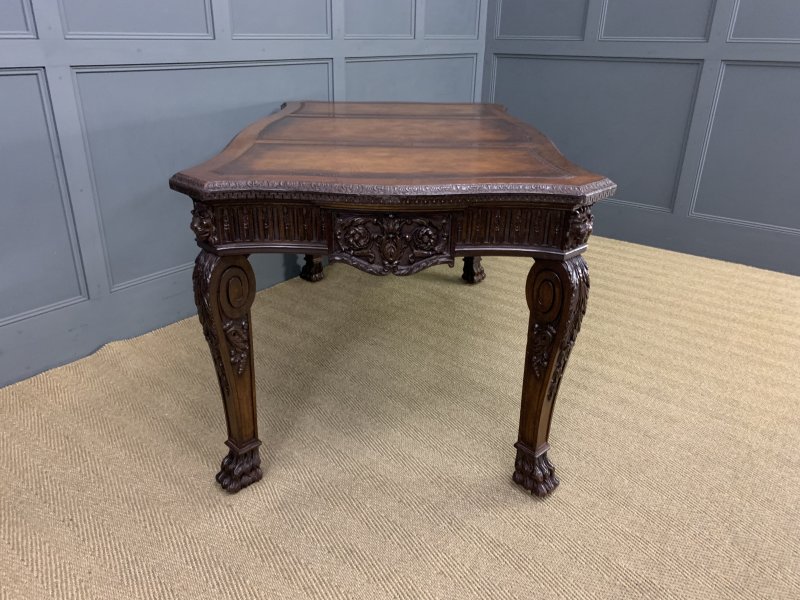 Chippendale Style Carved Mahogany Writing Table - Image 18