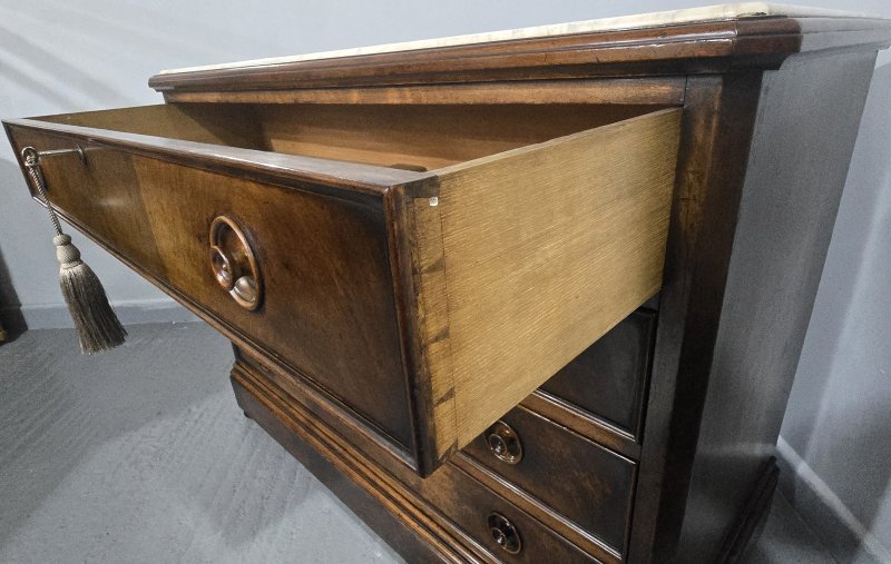 Superb French Walnut Commode Chest of Drawers - Image 16