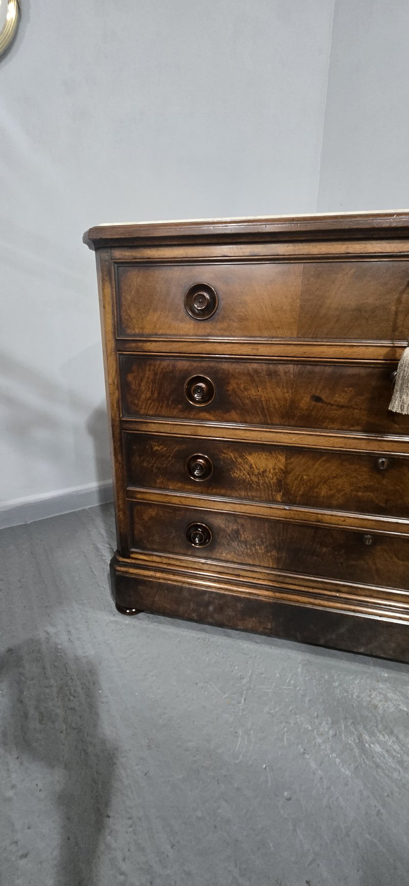 Superb French Walnut Commode Chest of Drawers - Image 17