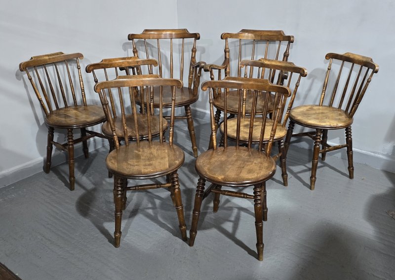 Super Set Eight Kitchen Farmhouse Chairs - Image 2