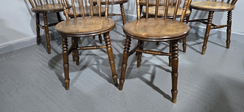 Super Set Eight Kitchen Farmhouse Chairs - Image 3