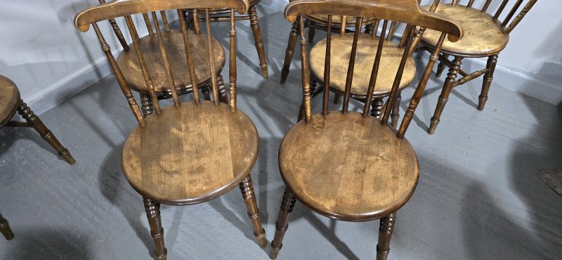 Super Set Eight Kitchen Farmhouse Chairs - Image 13
