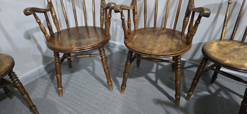 Super Set Eight Kitchen Farmhouse Chairs - Image 9
