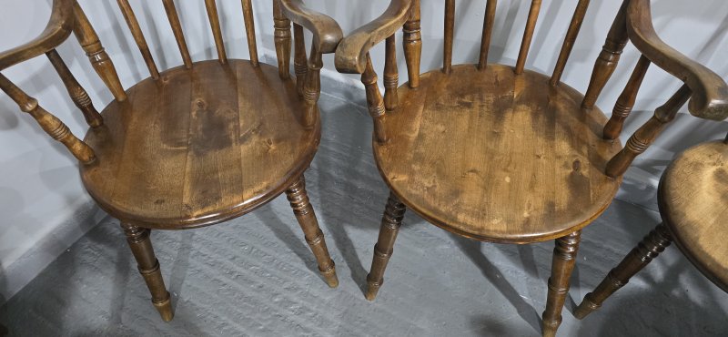 Super Set Eight Kitchen Farmhouse Chairs - Image 7