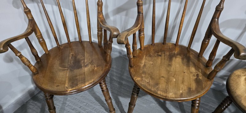 Super Set Eight Kitchen Farmhouse Chairs - Image 8