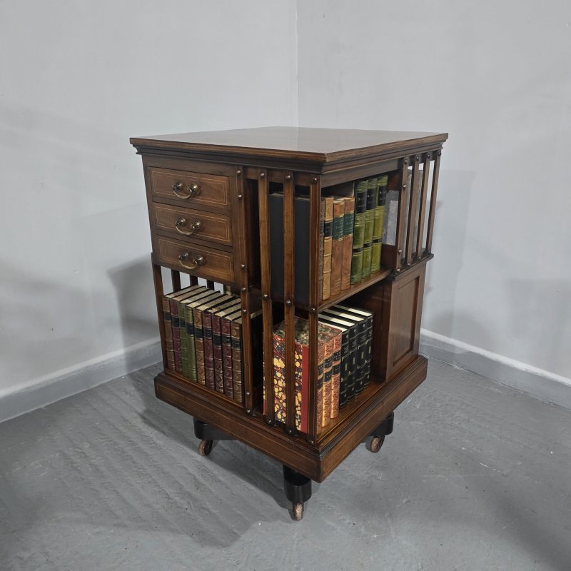 Mahogany Revolving Bookcase by Maples - Image 2