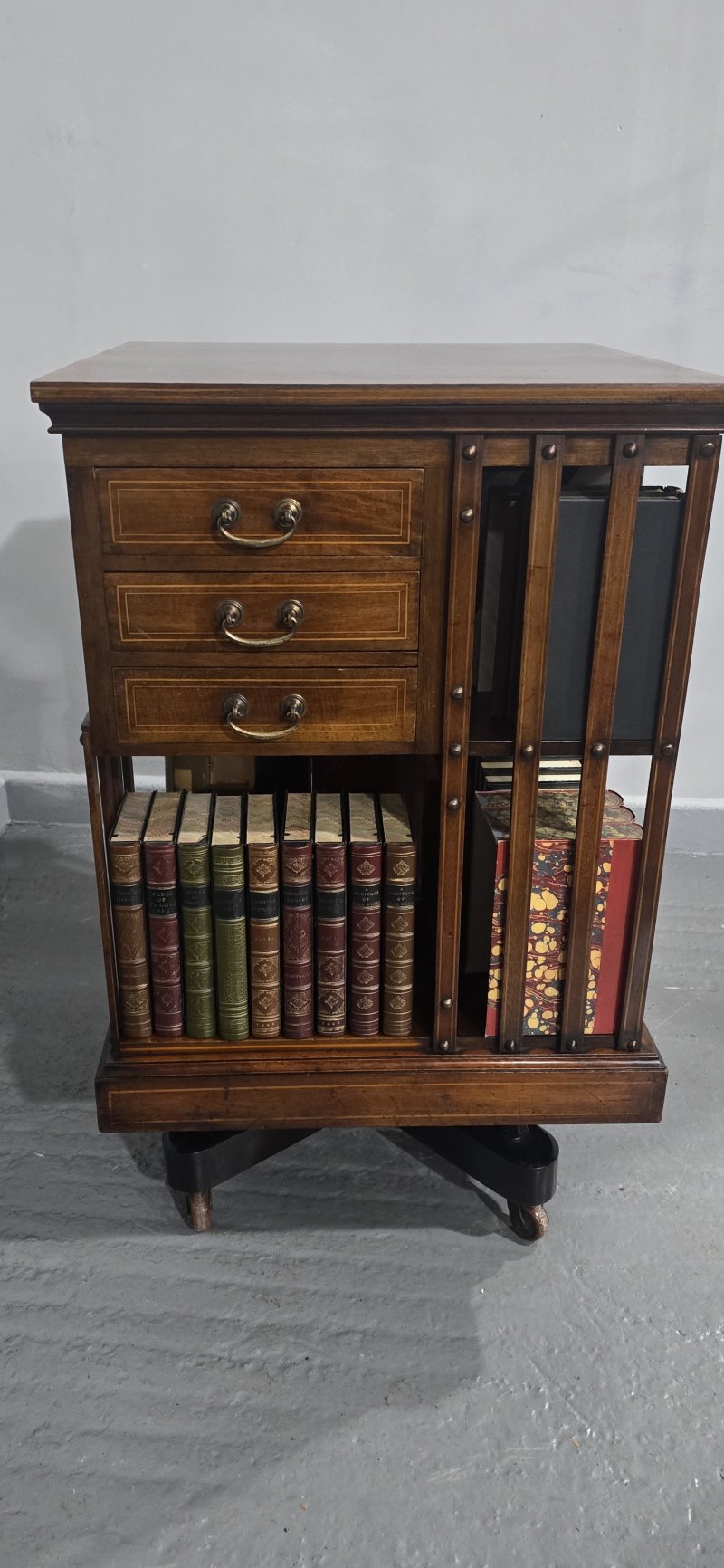 Mahogany Revolving Bookcase by Maples - Image 4