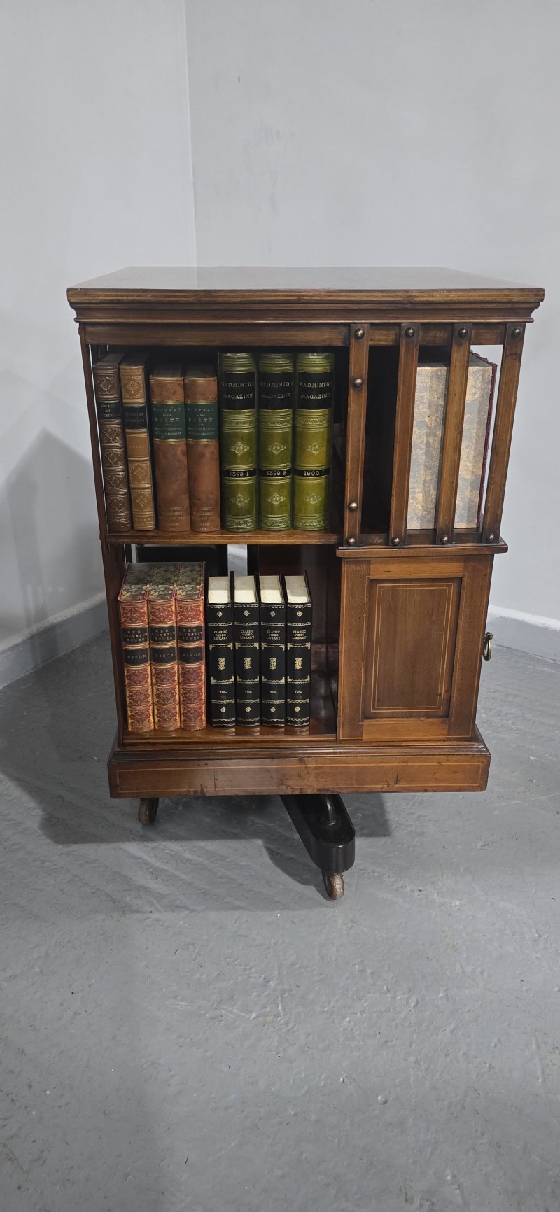 Mahogany Revolving Bookcase by Maples - Image 5