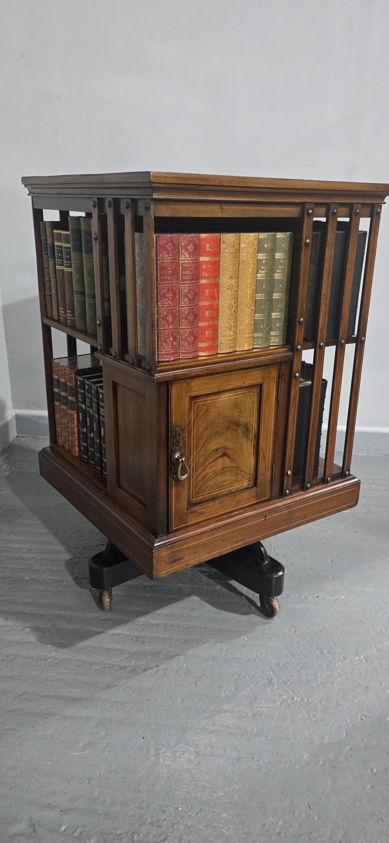 Mahogany Revolving Bookcase by Maples - Image 7