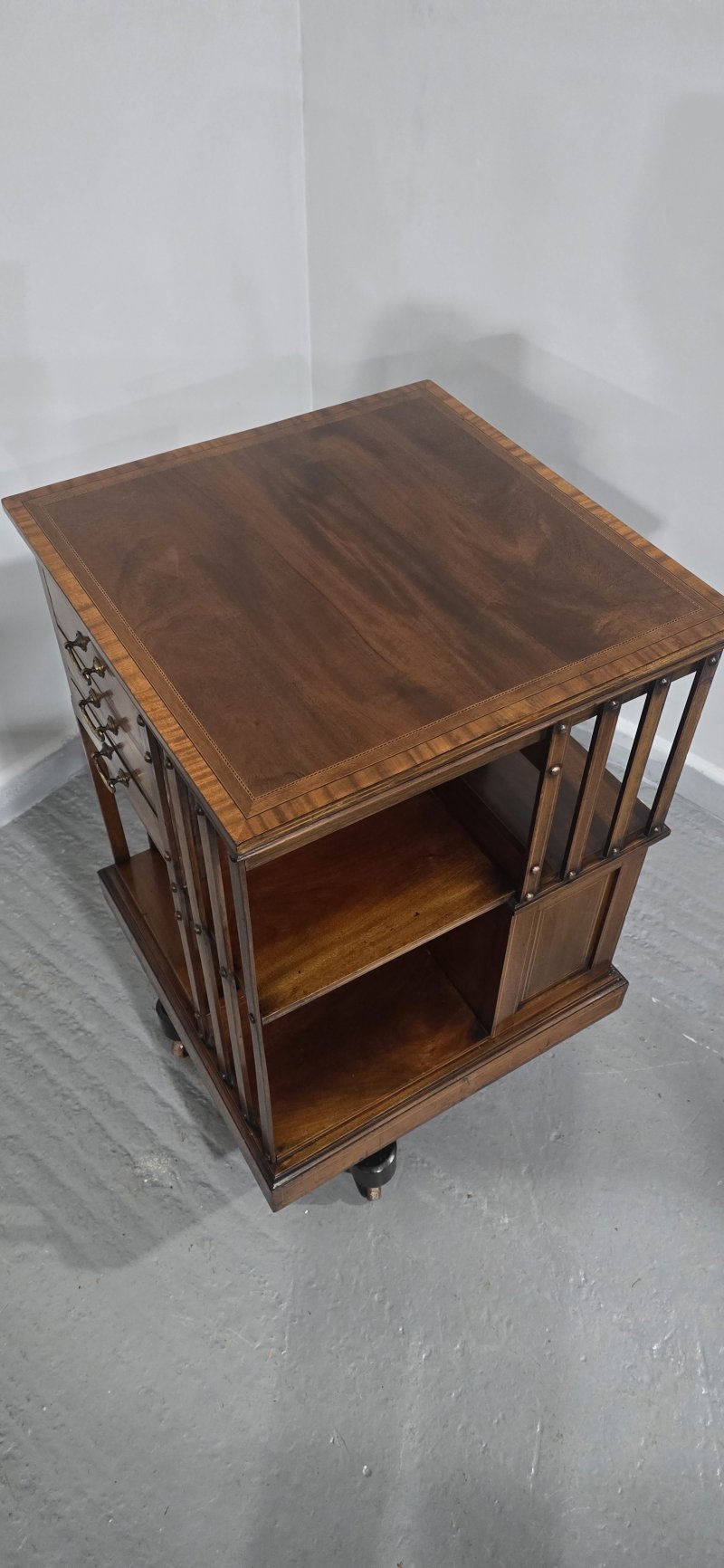 Mahogany Revolving Bookcase by Maples - Image 10