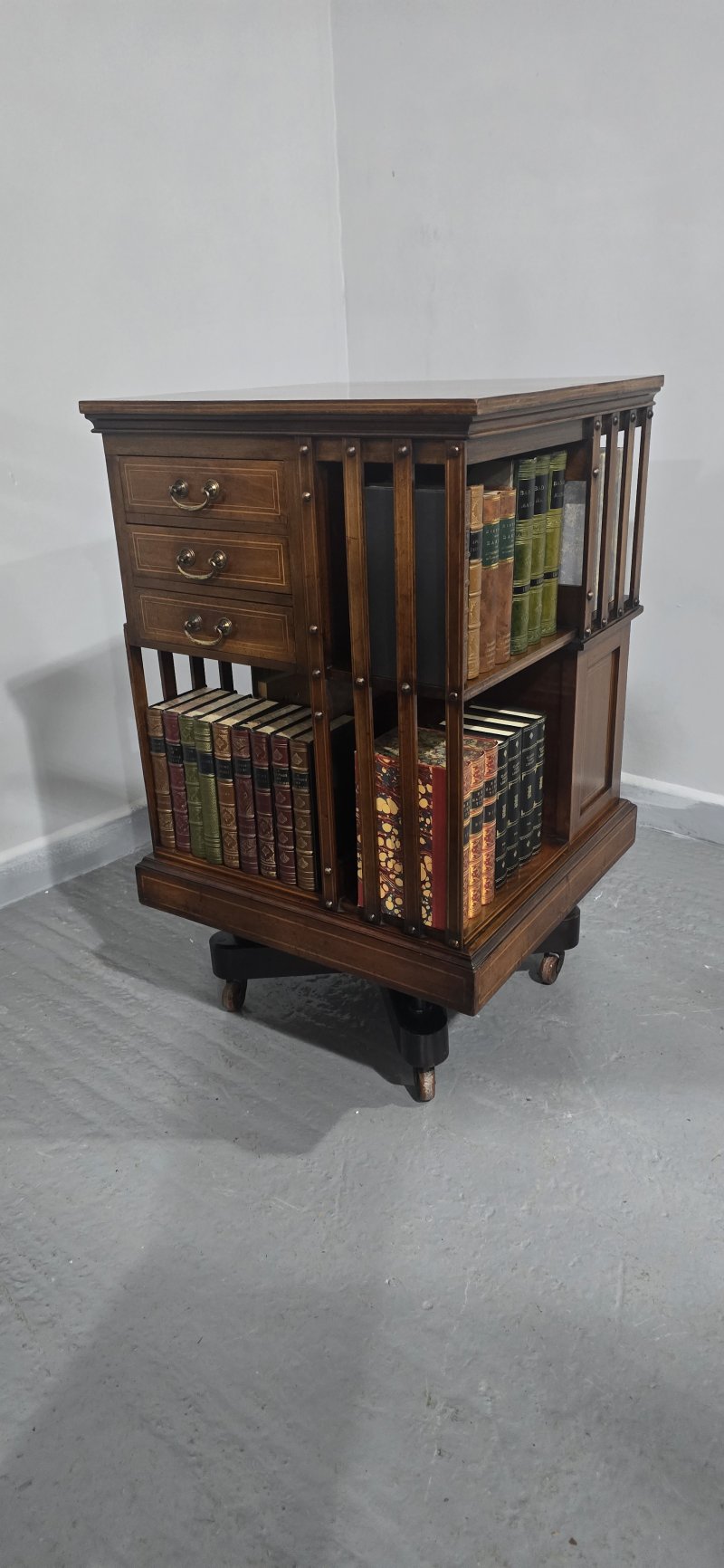 Mahogany Revolving Bookcase by Maples - Image 14