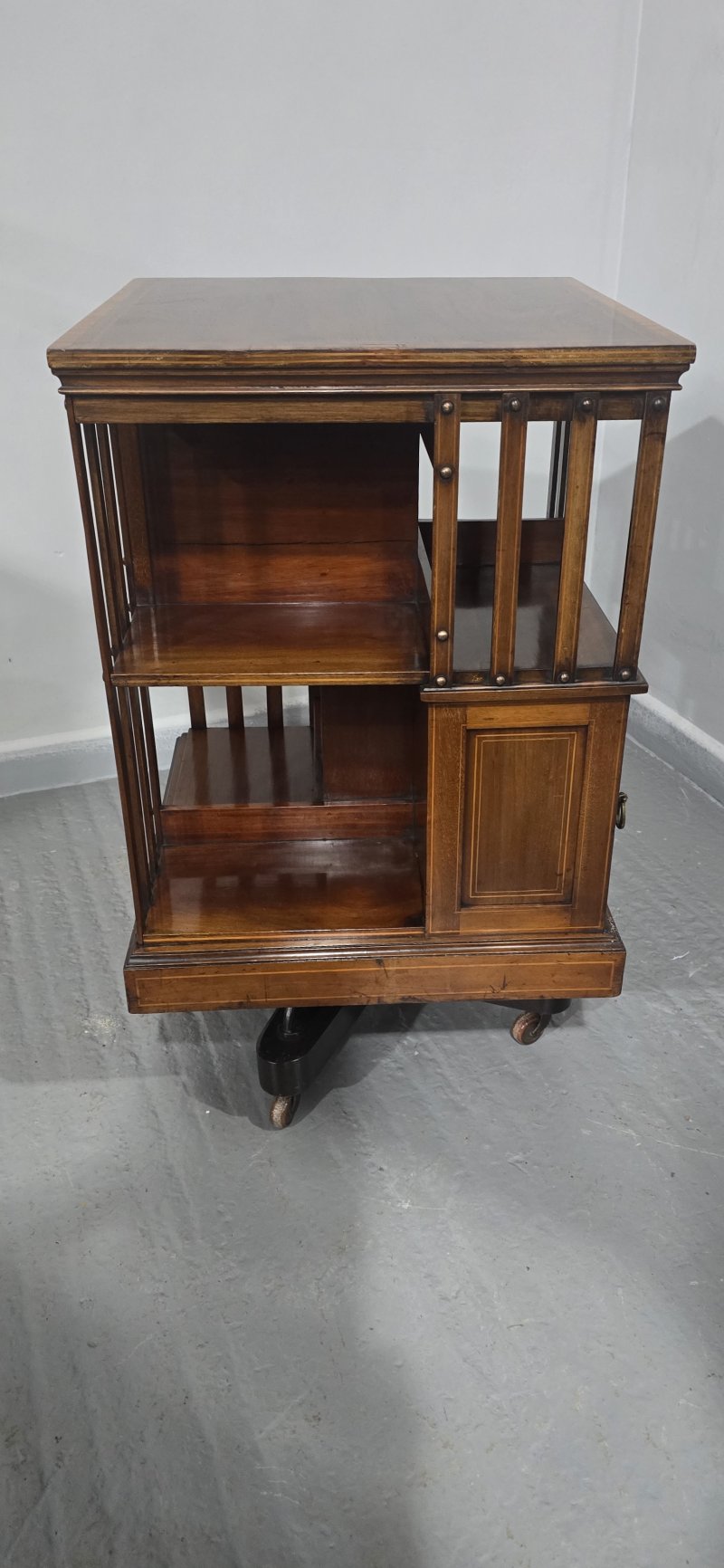 Mahogany Revolving Bookcase by Maples - Image 12