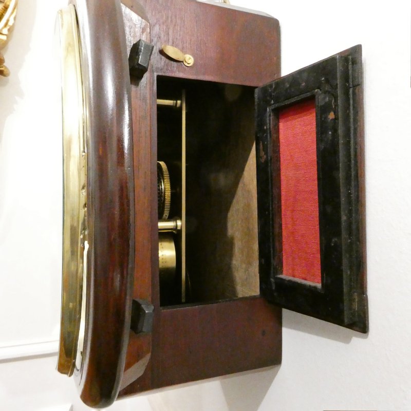 Georgian Twin Fusee Wall Clock by James Murray of London - Image 6