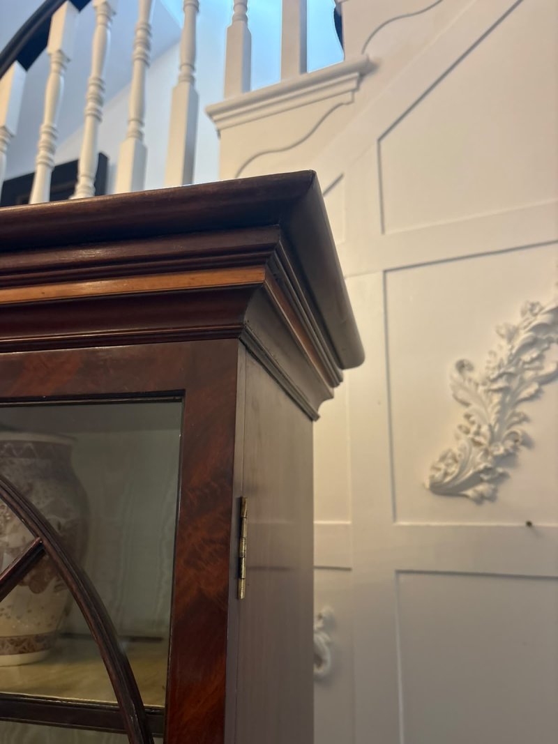 Antique Gillows Mahogany Secretaire Bookcase Georgian Astragal Glazed Library Cabinet - Image 15