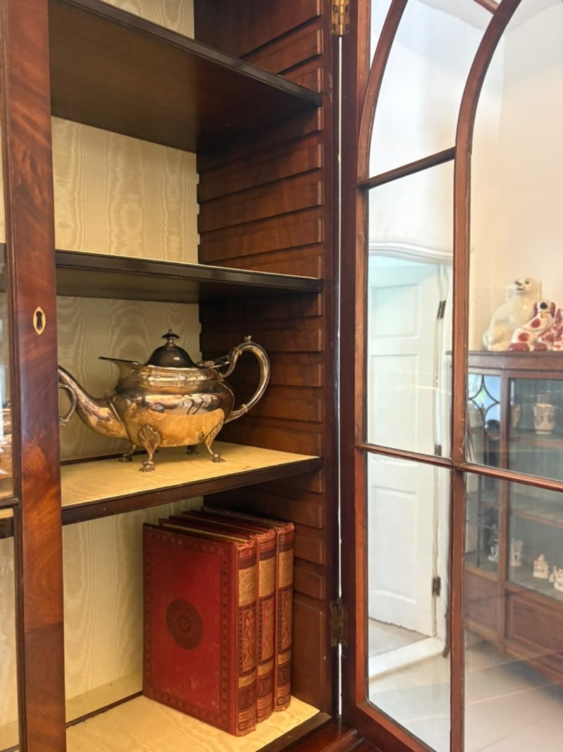 Antique Gillows Mahogany Secretaire Bookcase Georgian Astragal Glazed Library Cabinet - Image 28