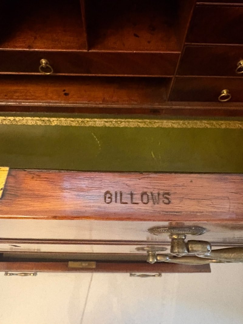 Antique Gillows Mahogany Secretaire Bookcase Georgian Astragal Glazed Library Cabinet - Image 20