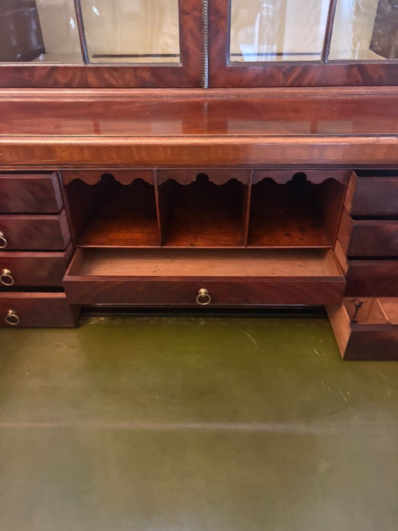 Antique Gillows Mahogany Secretaire Bookcase Georgian Astragal Glazed Library Cabinet - Image 18
